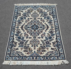 Handmade w/Silk Persian Nain 2.11x4.4
