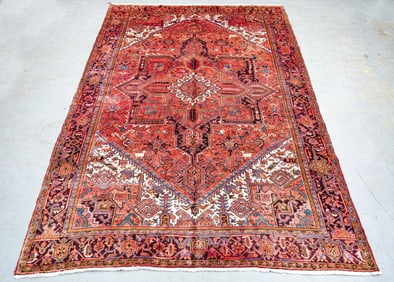 Handmade Persian Heriz 9.11x13.8
