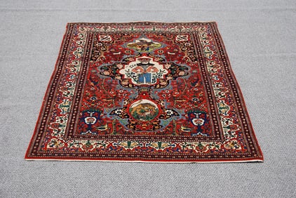 Pictorial Shapur Antique Persian Isfahan 4.6x6.10