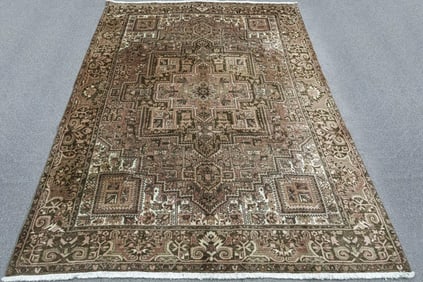 Handmade Persian Heriz 9.9x12.8