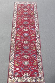 Handmade Afghan Kazak Design 2.8x9.2