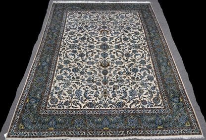 Handmade Persian Kashan 9.10x13.9
