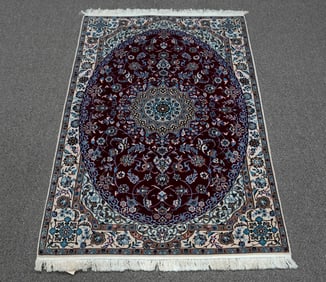 Handmade w/Silk Persian Nain 3.3x4.11