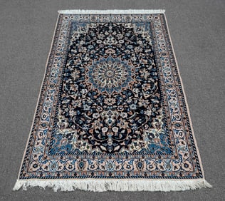 Handmade w/Silk Persian Nain 3.11x6.5