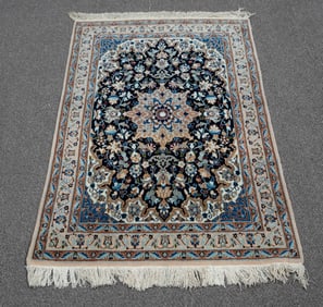 Handmade w/Silk Persian Nain 3.3x4.11