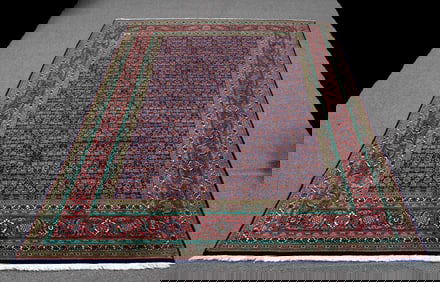 Handmade Persian Tabriz Fish Design 7.10x11.0