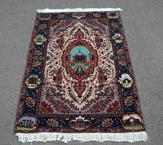 Handmade w/Silk Persian Tabriz 3.3x5.0