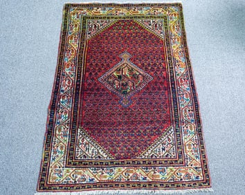 Semi Antique Persian Sarouk Mir 3.5x5.0
