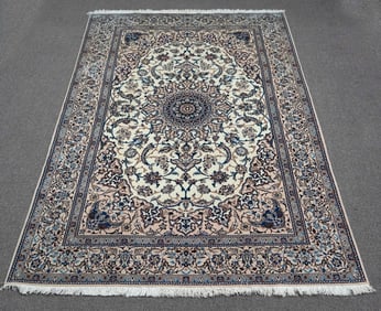 Handmade w/Silk Persian Nain 6.10x10.6