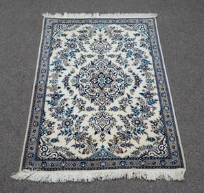 Handmade w/Silk Persian Nain 2.10x4.3