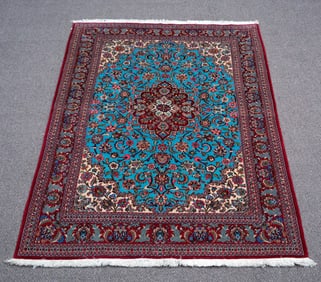 Handmade Persian Qum 7.0x4.6