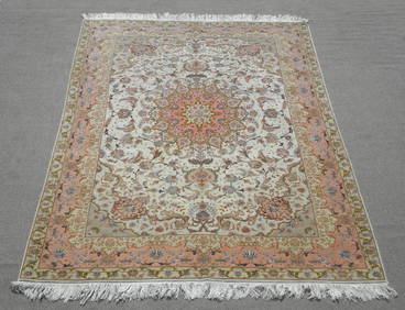 Spectacular Wool/Silk Persian Tabriz 6.8x9.4 (1 of 9)