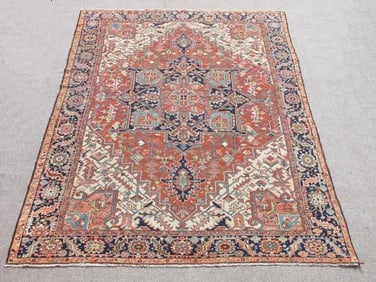 Antique Circa 30s Persian Serapi 11.11x8.5