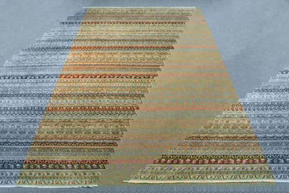 Contemporary Handmade Indo 9.1x12.1