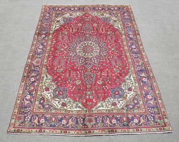 Semi Antique Persian Tabriz 10.2x6.9