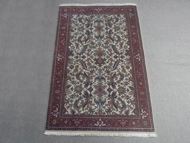 Handmade Persian Sarouk 6.3x4.0