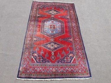 Wool on Wool Semi Antique Persian Viss 11.3x6.2