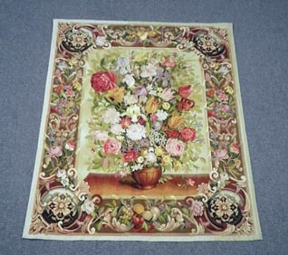 Intricate Handcrafted Oriental Needlepoint 4.1x6.2