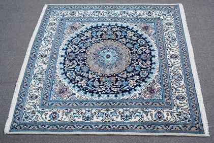 Handmade Persian Nain 6.6x6.8