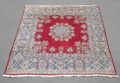 Semi Antique Persian Kerman 9.8x9.8