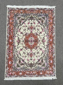 Handmade w/Silk Persian Tabriz 3.5x4.9