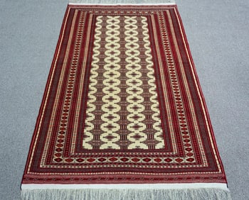 Stunning Wool/Silk Persian Turkman 4.6x6.7