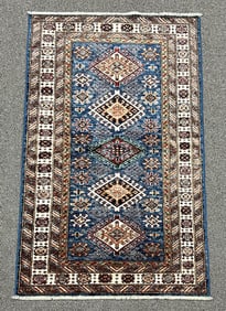 Handmade Kazak Design 3.1x5.1
