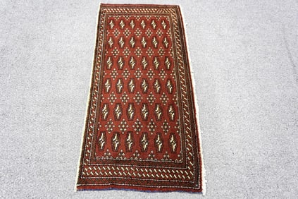 Handmade Persian Turkman 2.1x4.4