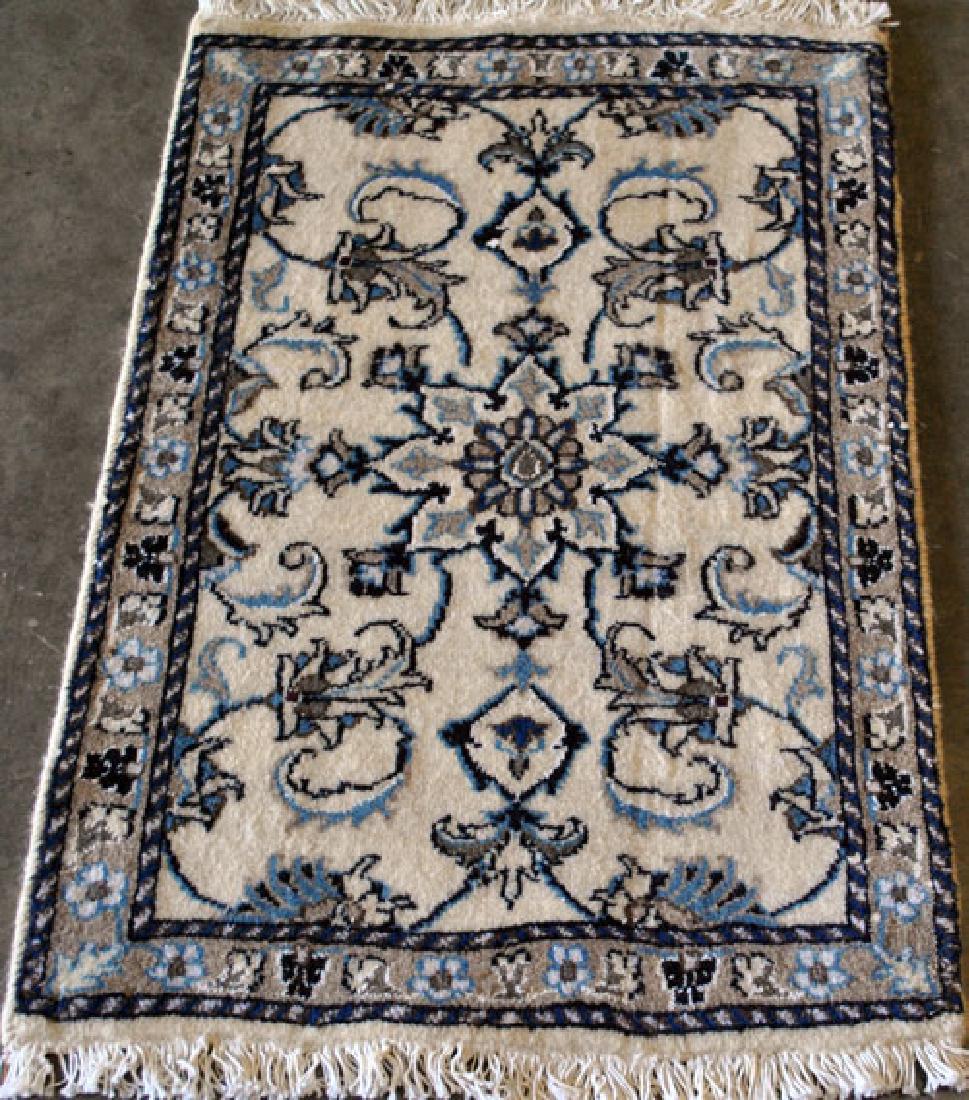 Hand Woven Silk Blended Persian Nain Rug (1 of 4)