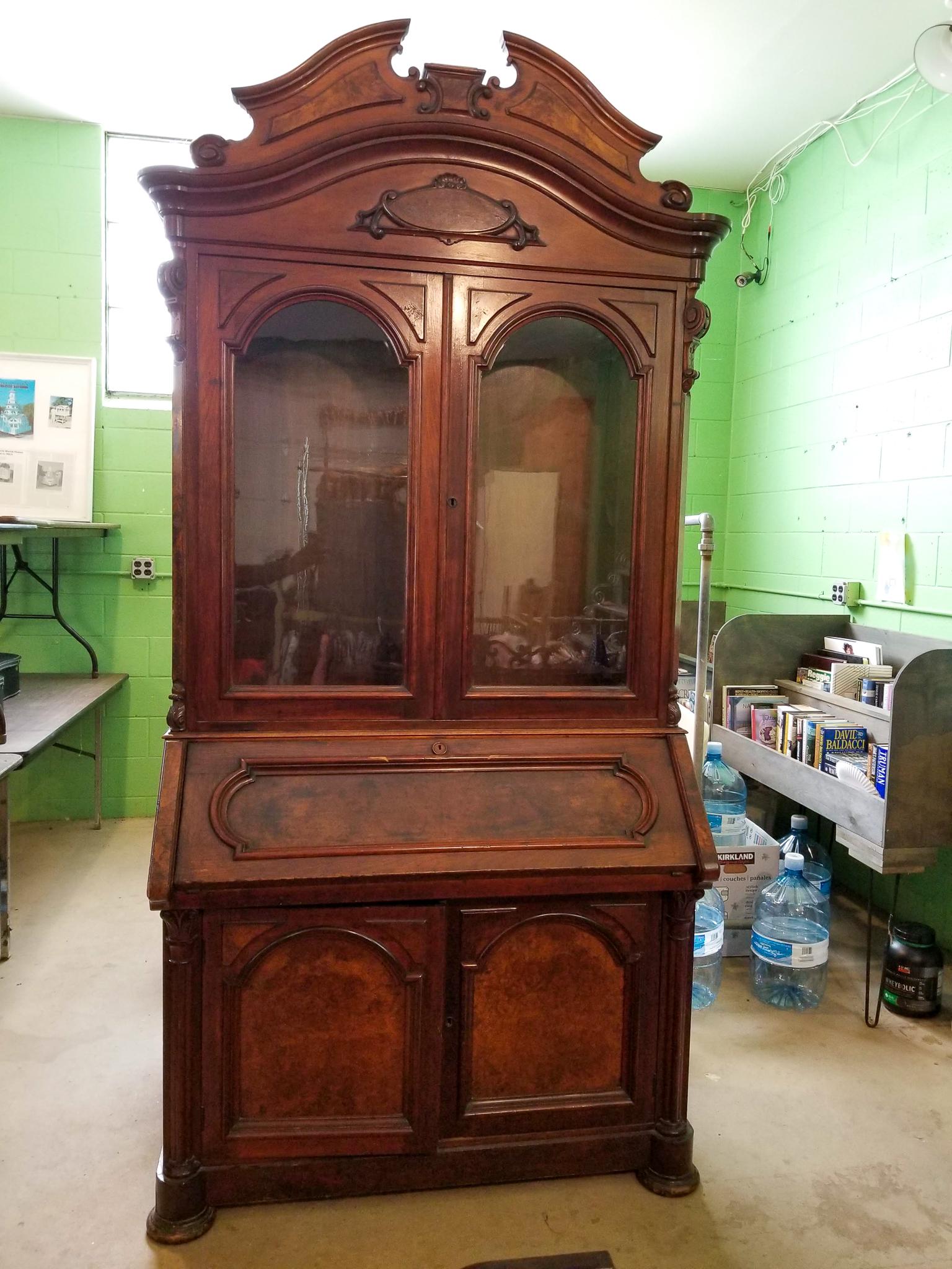 Victorian Two Piece Secretary Desk (1 of 7)