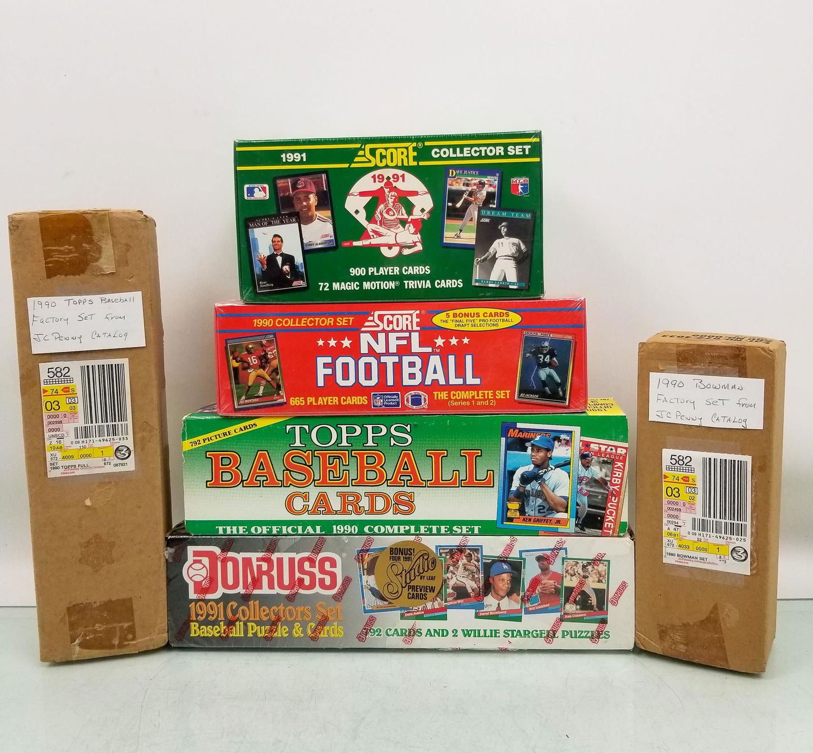 Six Factory Sets of Collectible Sports Cards (1 of 2)