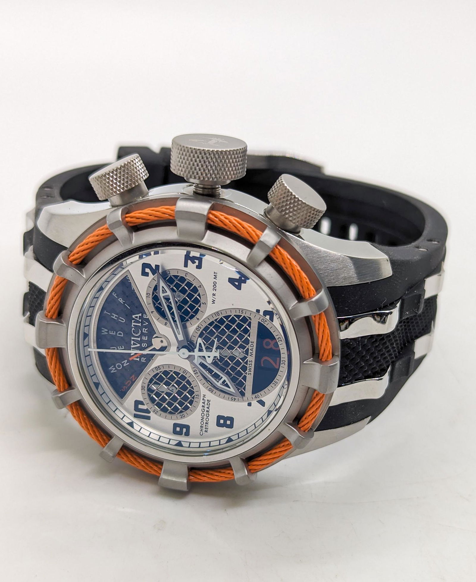 Invicta Bolt Sport Men's Watch: Invicta Bolt Sport Men's Watch, model 17466, Swiss Quartz movement, 200M water resistant Literature Brooks Auction is not responsible for outbids. Questions? Call the office at (856) 694-2960 or emai