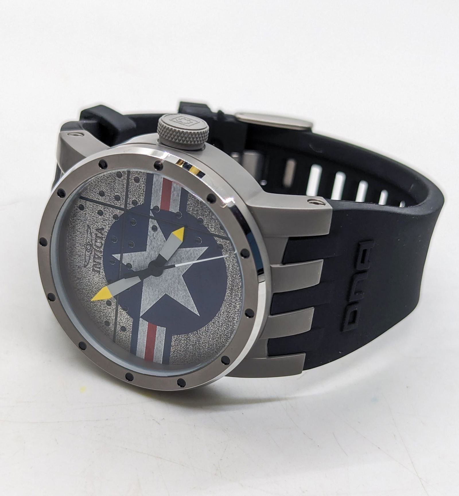 Invicta DNA Bomber Men's Watch: Invicta DNA Bomber Men's Watch, model 11649, Swiss Quartz movement Literature Brooks Auction is not responsible for outbids. Questions? Call the office at (856) 694-2960 or email us directly at info@