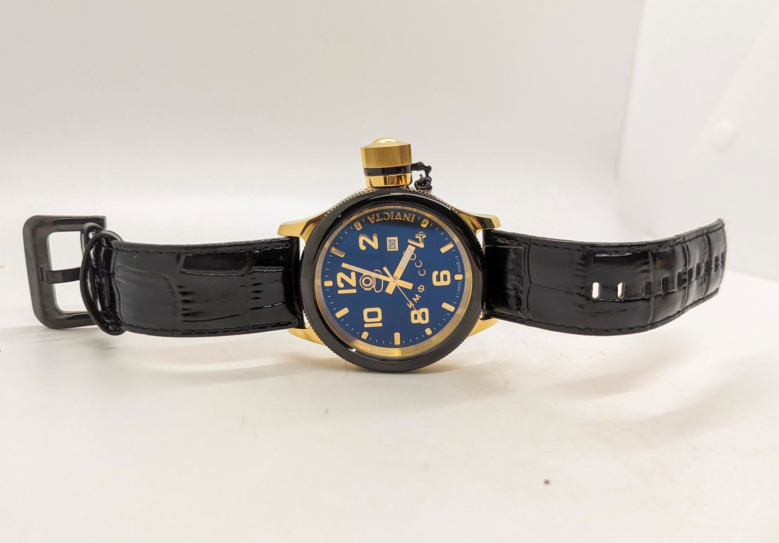 Invicta Russian Diver 1959 Men's Watch: Invicta Russian Diver 1959, model 12425, Swiss Quartz movement, leather band Literature Brooks Auction is not responsible for outbids. Questions? Call the office at (856) 694-2960 or email us directl