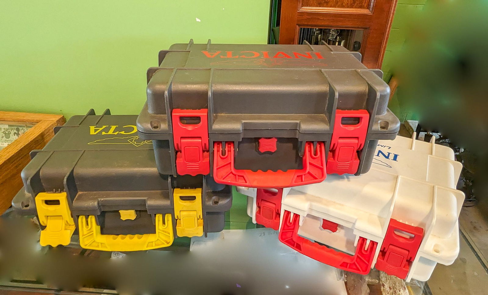 Three Eight Slot Invicta Watch Cases: Three Invicta 8 Eight Slot Impact Yellow Dive Collector Box Cases Literature Brooks Auction is not responsible for outbids. Questions? Call the office at (856) 694-2960 or email us directly at info@b