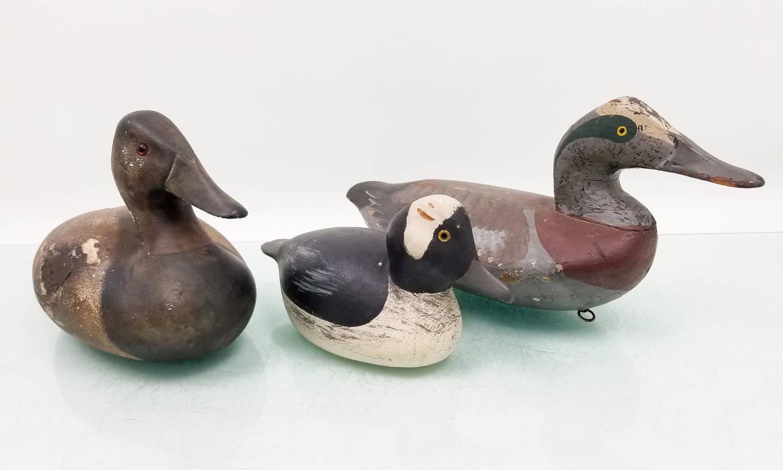 Three Wooden Duck Decoys Auction