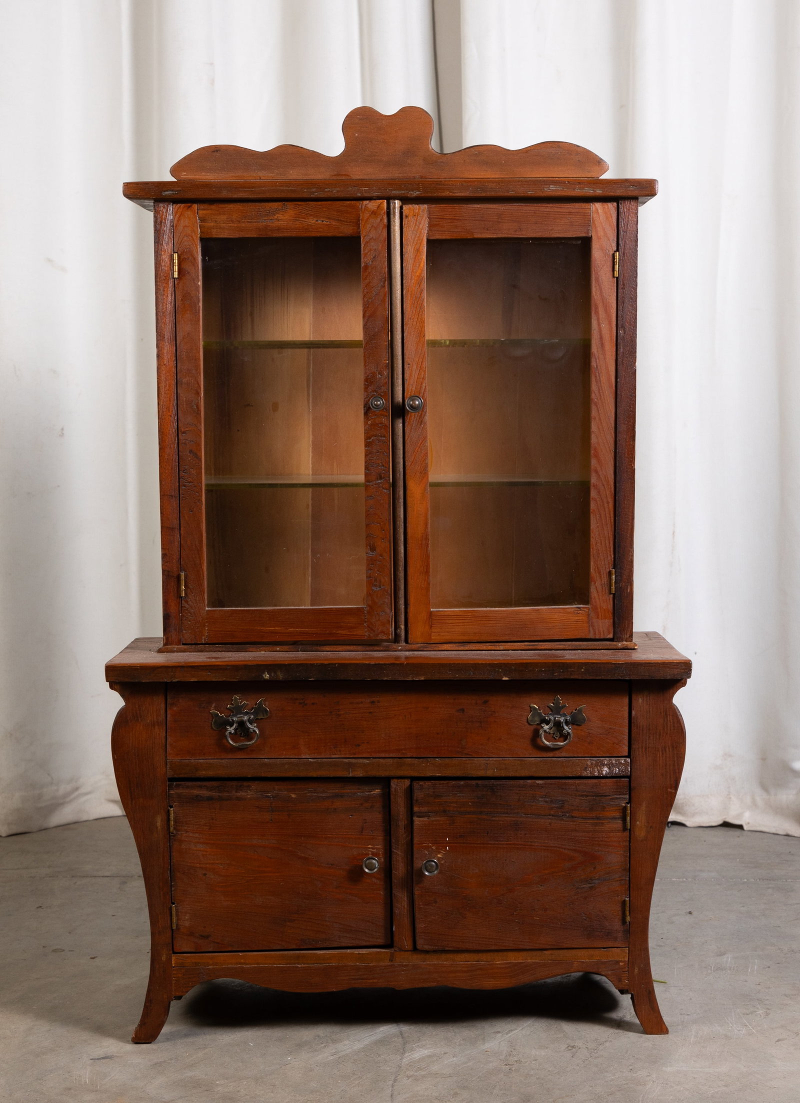 Miniature Doll Sized Glass Front China Cabinet: Miniature Doll Sized Glass Front China Cabinet Size 36" x 24" x 10" Literature Brooks Auction is not responsible for outbids. Questions? Call the office at (856) 694-2960 or email us directly at inf