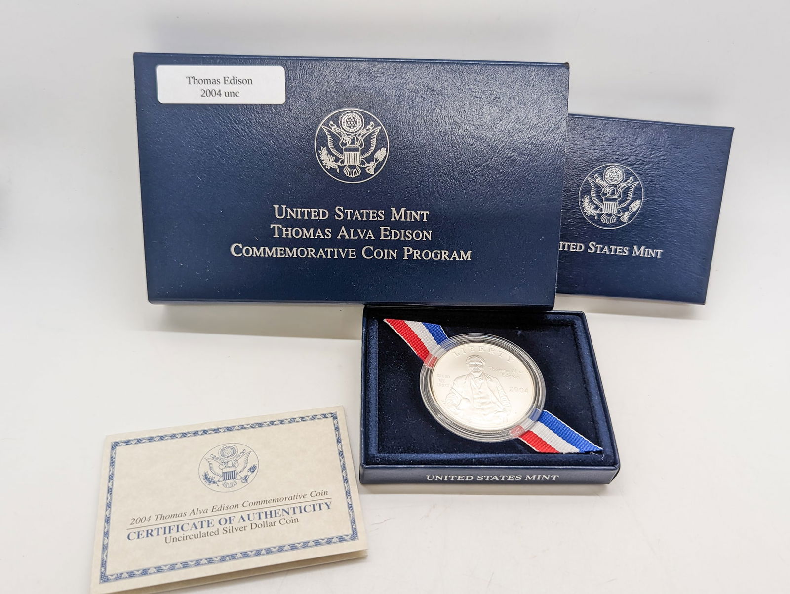 2004 Thomas Edison Silver Dollar Comm Unc (1 of 4)
