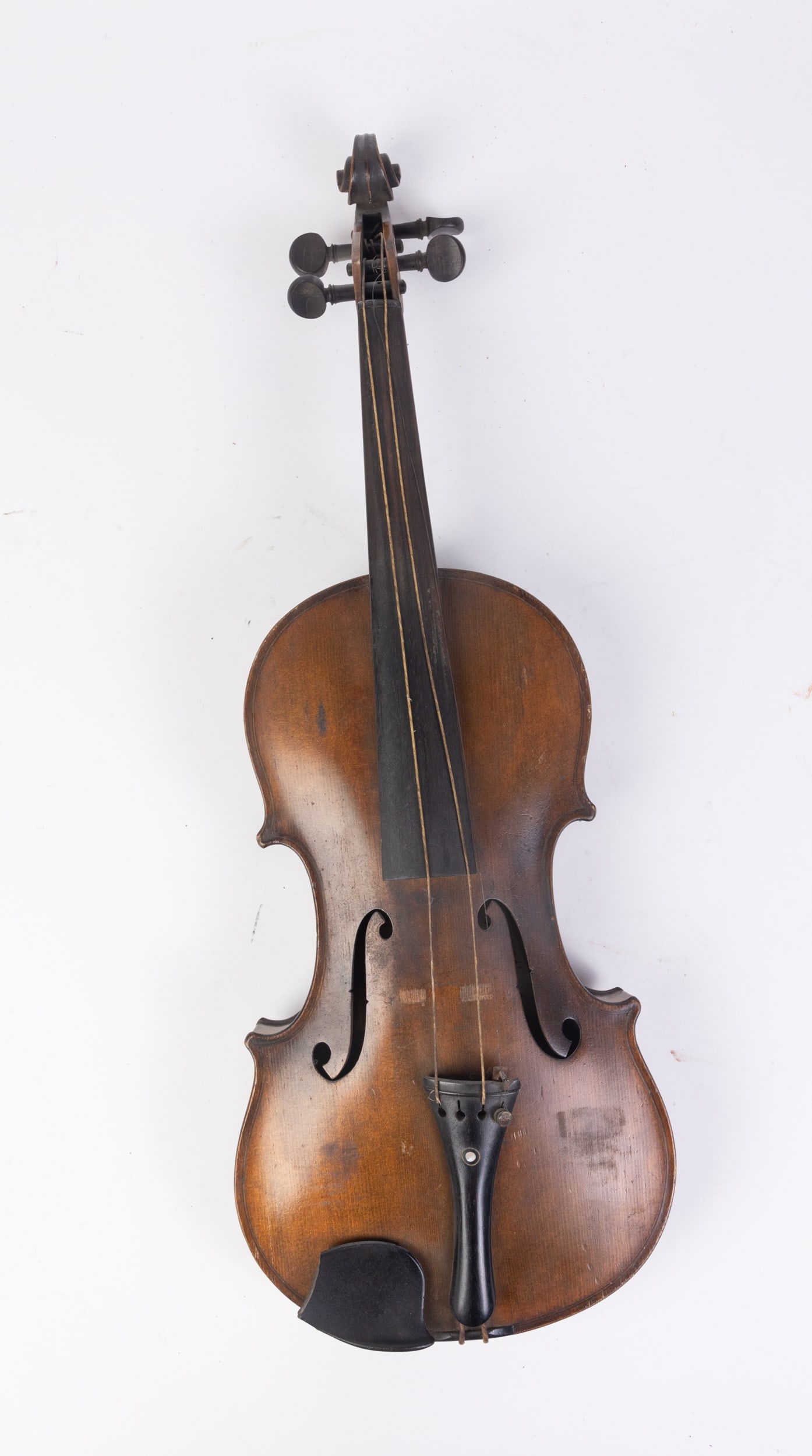 Violin Attributed to Sol E. Roach in Wooden Coffin Shaped Case (1 of 10)