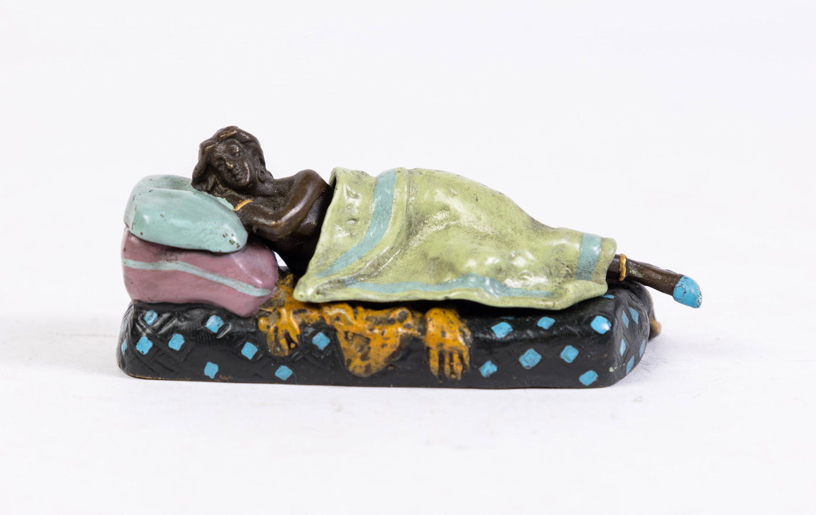 Nude Woman Reclining Under Blanket in the Style of Vienna Bronze, Singed Namgreb: Nude Woman Reclining Under Blanket in the Style of Vienna Bronze, Singed Namgreb Size 4"L