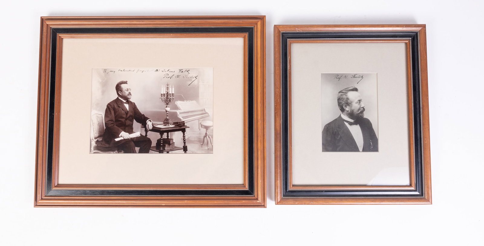 Two Framed Autographed Photos of Prof. O. Sevcik, Famed Czech Violinist (1 of 5)