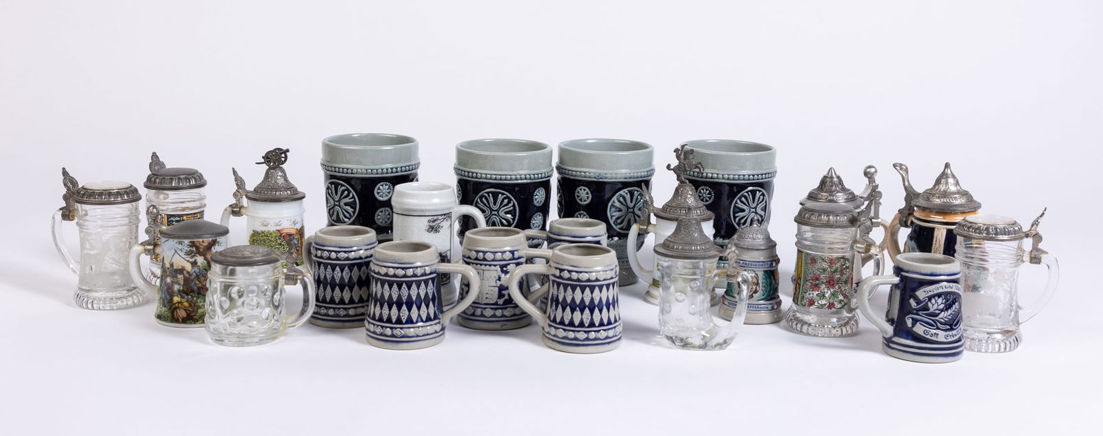 Assorted Miniature Steins - Four Cups Auction