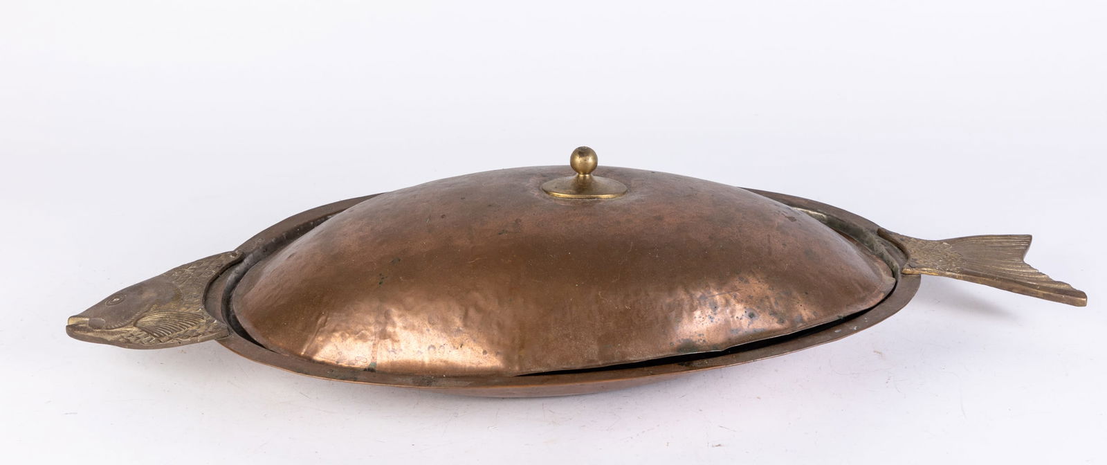 Copper Novelty Fish Handled Serving Plate (1 of 4)