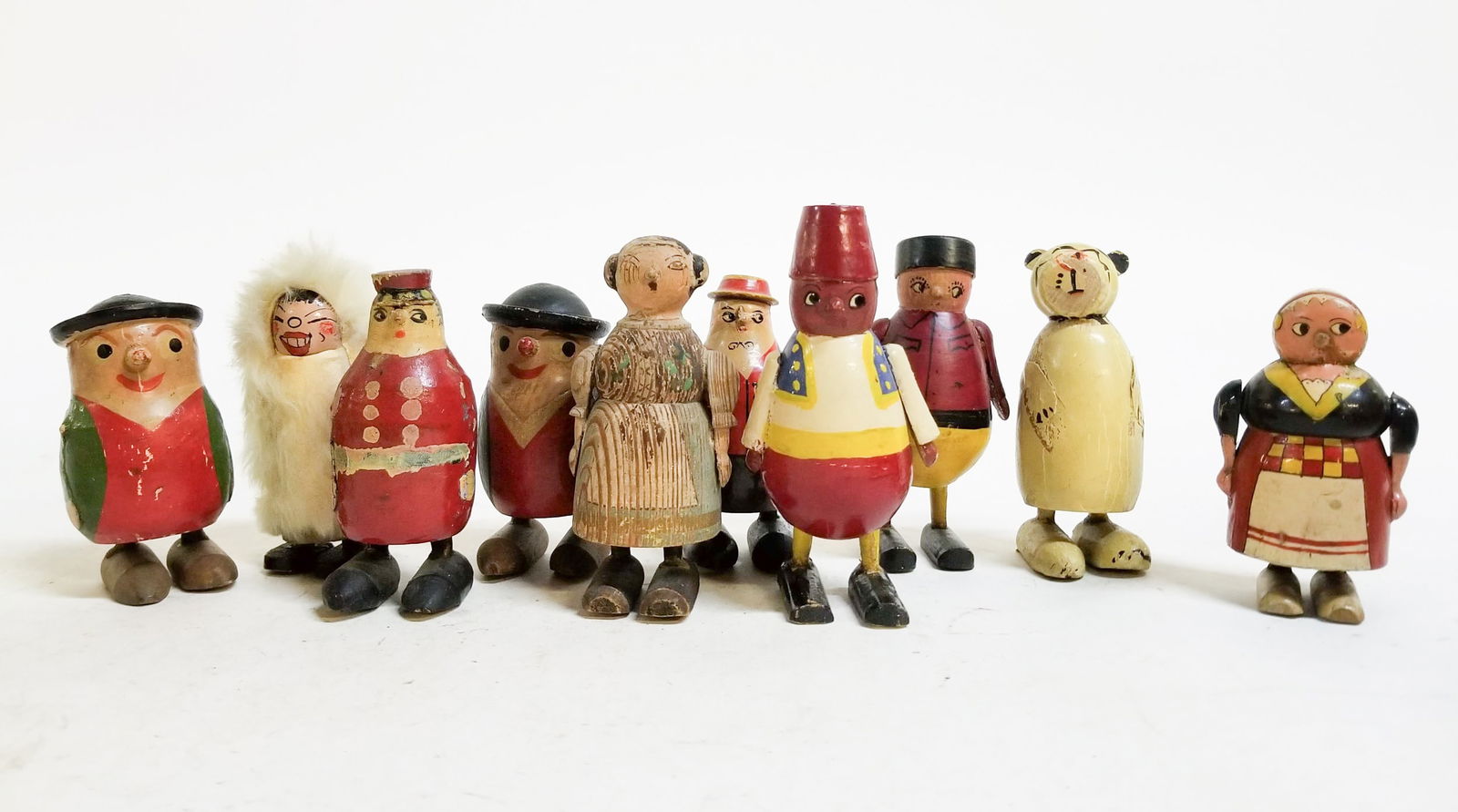 Ten Wooden Wilson Walkies Vintage Toys: Ten Wooden Wilson Walkies Vintage Toys: milkmaid - panther - and more Literature Brooks Auction is not responsible for outbids. Questions? Call the office at (856) 694-2960 or email us directly at in