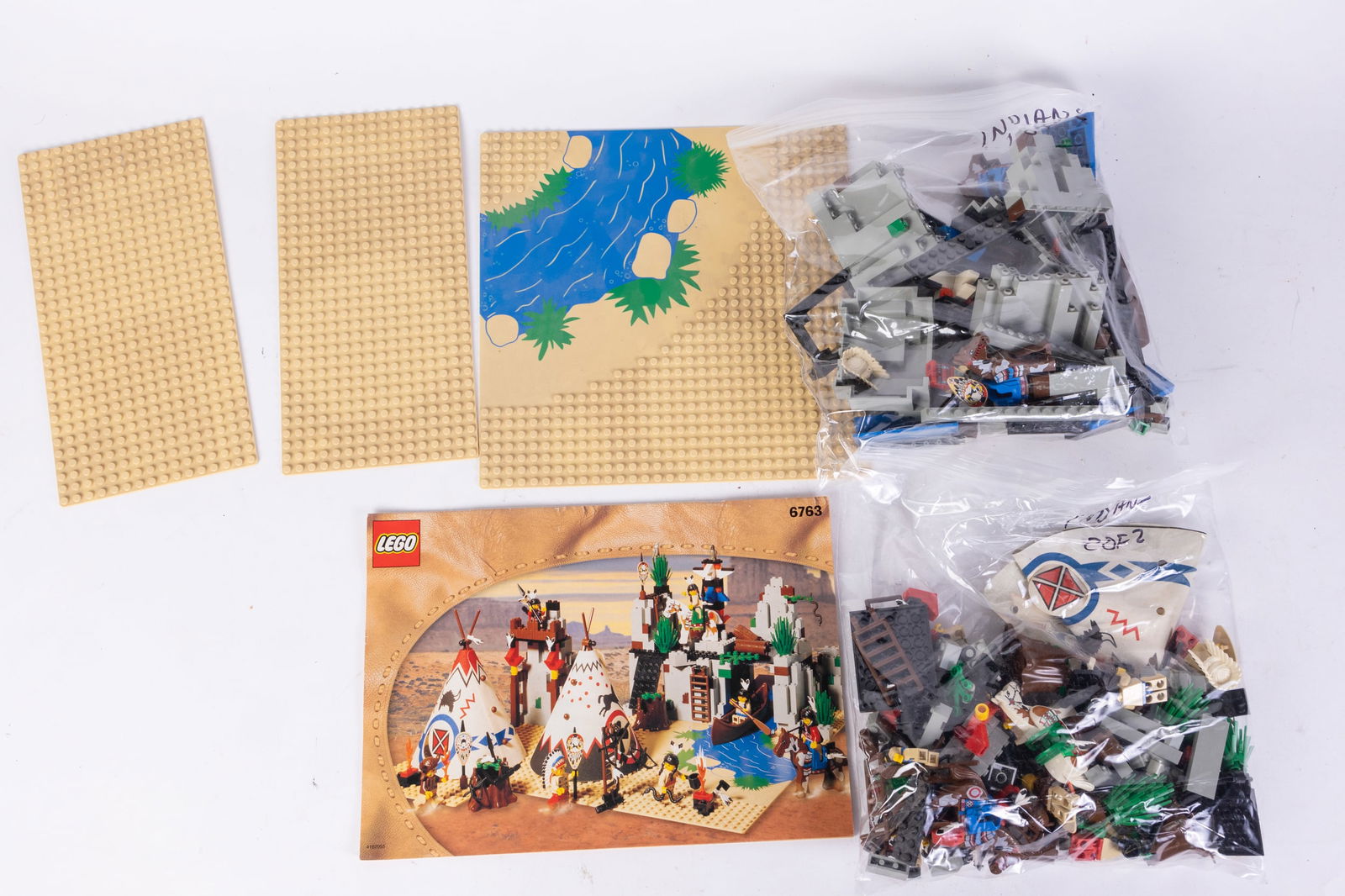 Lego 6763 Western Rapid River Village: Lego 6763 Western Rapid River Village, no box, comes with instruction manual Size 7" x 12" x 12" Literature Brooks Auction is not responsible for outbids. Questions? Call the office at (856) 694-296