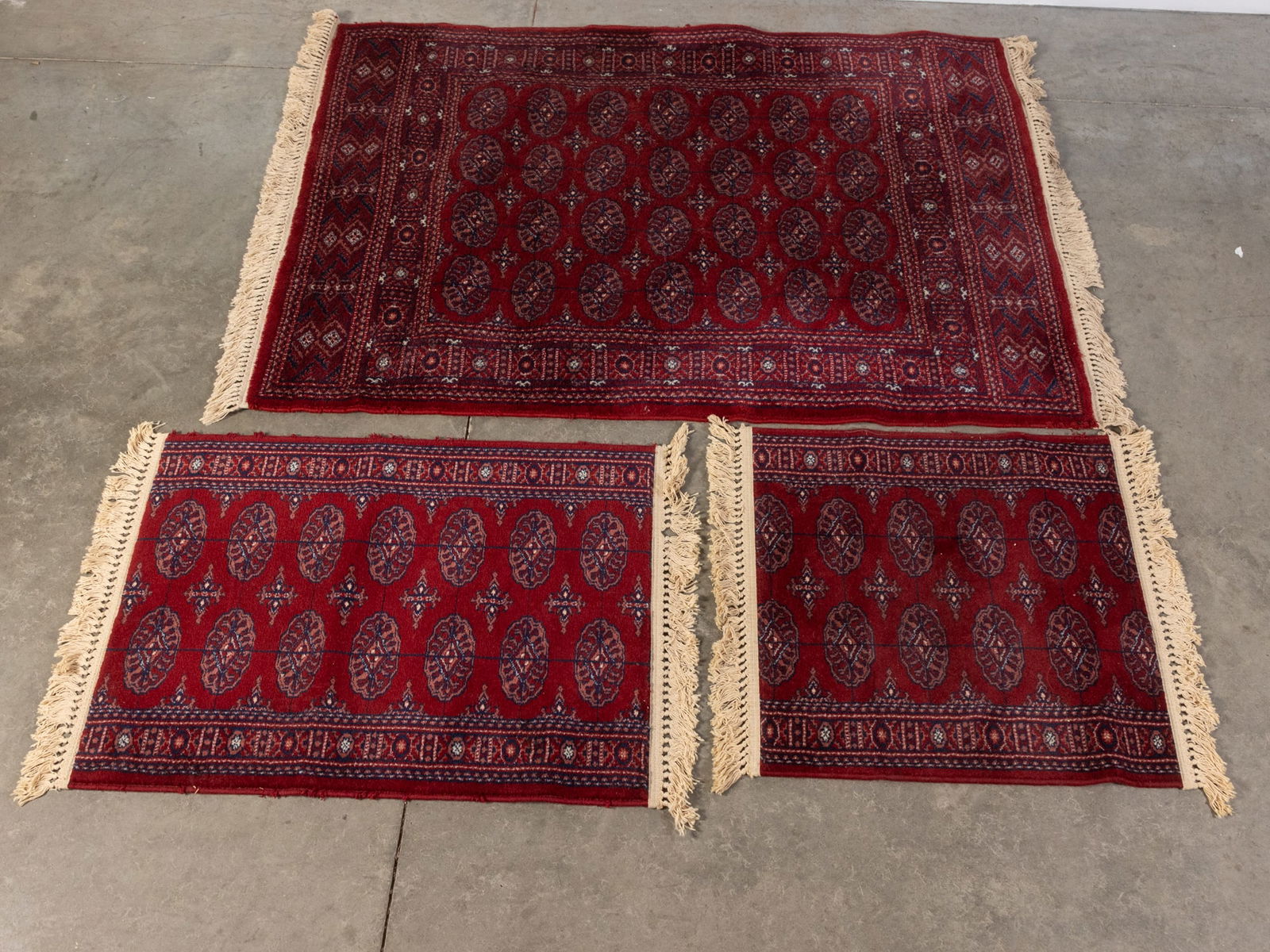 Three Red Oriental Area Rugs (1 of 9)