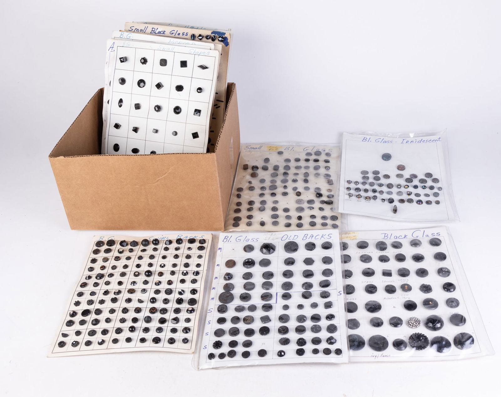 Assorted Black Glass Buttons (1 of 9)