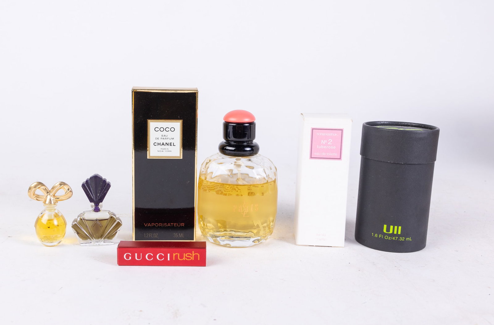 Luxury Perfumes: Luxury Perfumes: Chanel - Yves Saint Laurent - Gucci - and more Size 4" x 3" x 3" Literature Brooks Auction is not responsible for outbids. Questions? Call the office at (856) 694-2960 or email us d