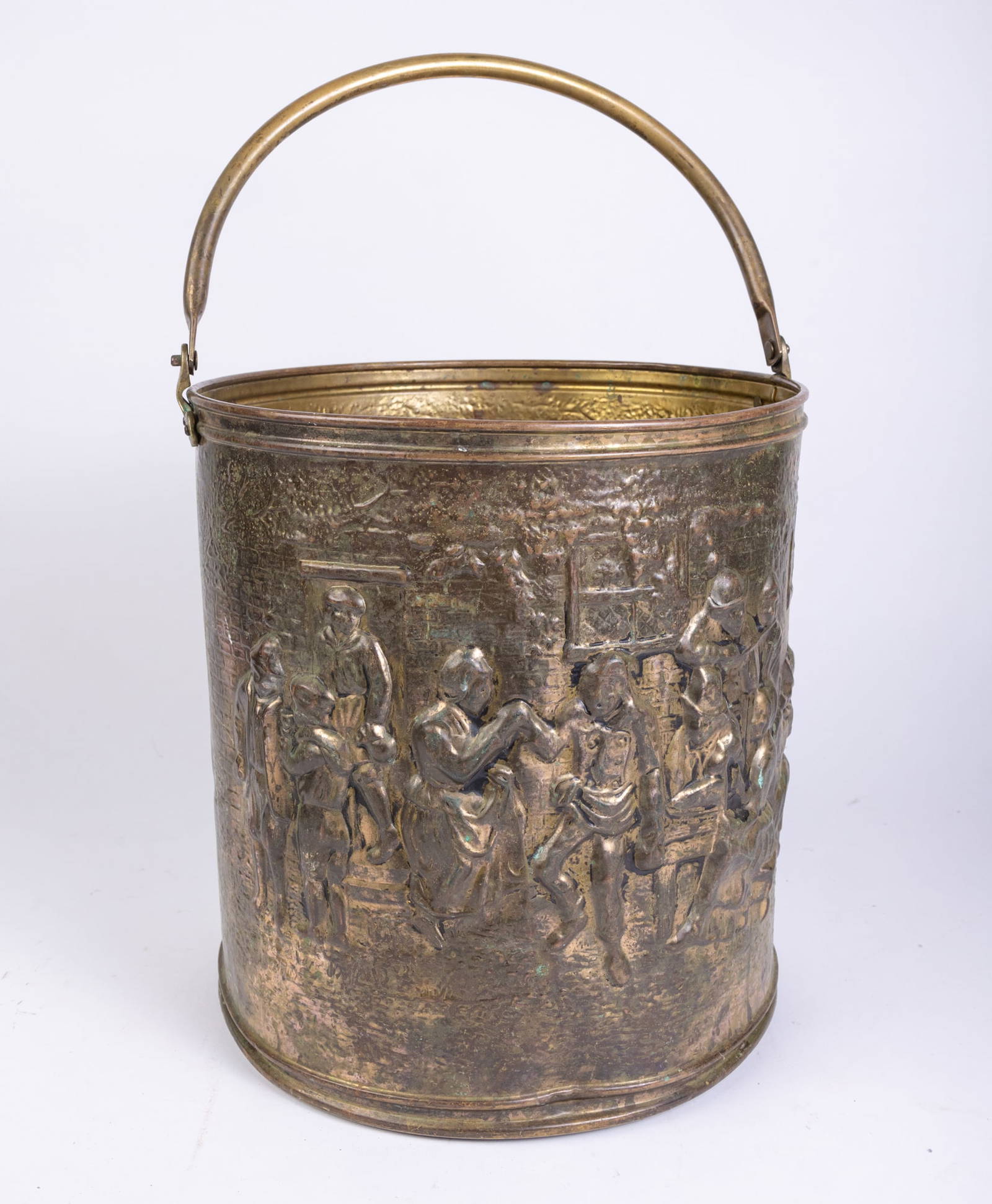 Vintage Brass Pail/fireplace/coal Bucket Auction