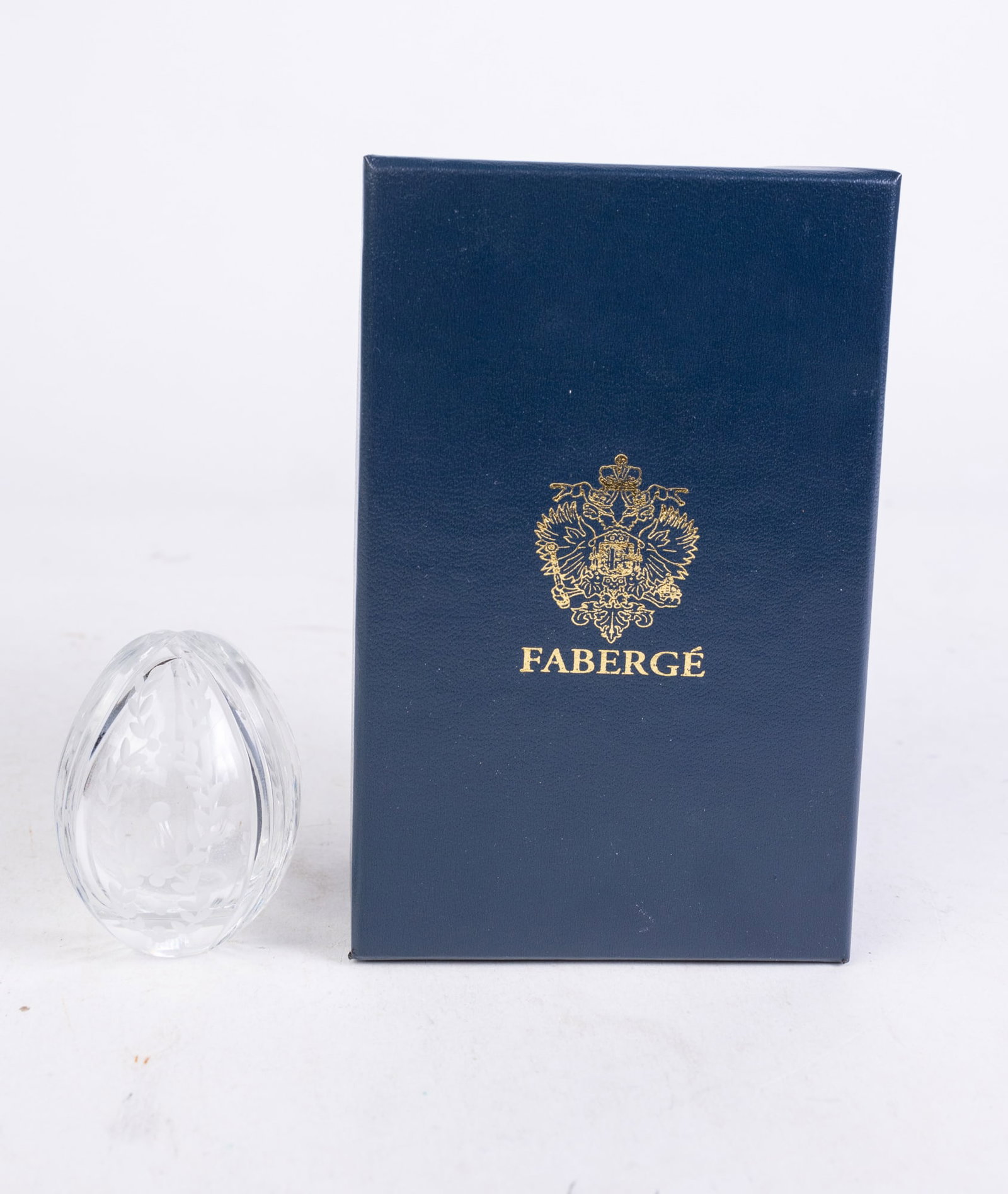 Vintage Faberge Crystal Egg in Original Box (1 of 3)